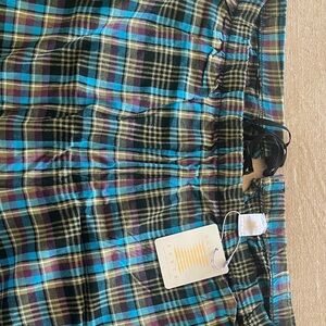 Savage X Fenty Plaid Multicolor lounge pants with open back